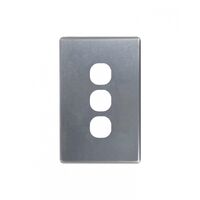 Flat Cat - Switch Vertical 3 Gang 10AX/16A 250V~  White x10 - FLSWV3G