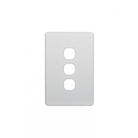 Flat Cat -u00a0Switch Horizontal 3 Gangu00a010AX/16A 250V~  White x10 - FLSW3G
