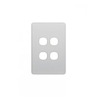 Flat Cat - Switch Vertical 4 Gang 10AX/16A 250V~  Replacement White Cover x10 - FLSWPV4GCO