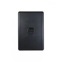 Flat Cat -u00a0Switch Vertical 1 Gang 10AX/16A 250V~  Matt Black x10 - FLSWV1GMBK
