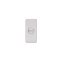 Flat Cat -u00a0Switch Vertical Architrave 1 Gang 10AX 16A 250V  Matt White x10 - FLSWVA1GMW