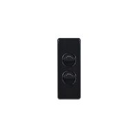 Flat Cat -u00a0Switch Vertical Architrave 2 Gang 10AX 16A 250V  Black x10 - FLSWVA2GBK