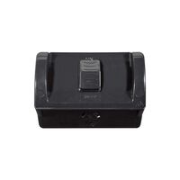 Hippo -u00a0Power Point Weatherproof Single For Outdoor Use IP54 10A 250V With Large Back Box  Black x1 - HPPP1GLBK