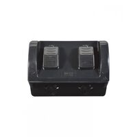 Hippo - Double Outdoor Weatherproof Power Point IP54 10A 250V  Black x1 - HPPP2GBK