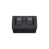 Hippo - Double Outdoor Weatherproof Power Point IP54 10A 250V  Matt Black  x1 - HPPP2GMBK