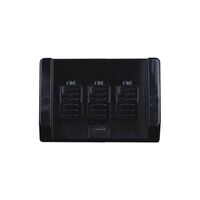 Hippo -u00a0Switch Weatherproof Triple For Outdoor Use IP66 16AX 20A 250V with Large Back Box  Black x1 - HPSW3GLBK