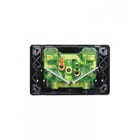 Leopard - Power Point Switched 2 Gang, 10A 250V~  Black x10 - LEPP2GBK