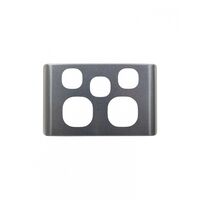 Leopard - Power Point Switched 2 Gang, 10A 250V~, With Extra Switch 16AX/20A  Brushed Aluminium Cover x5 - LEPPSW2GCBA