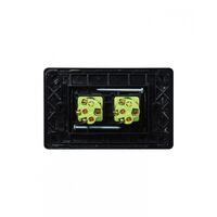 Leopard - Switch Horizontal 2 Gang, 16AX/20A 250V~  Black x10 - LESW2GBK