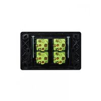 Leopard - Switch Horizontal 4 Gang, 16AX/20A 250V~  Black x10 - LESW4GBK