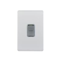 Leopard - Switch Oven 45A 250V~ Double Pole  White/Silver x5 - LESWDPOV45WSV