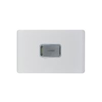 Leopard - Switch Oven 45A 250V~ Double Pole, Horizontal  White/Silver x5 - LESWDPOV45WSVH