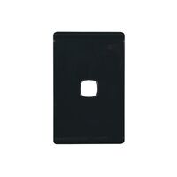 Leopard - Switch Plate Vertical 1 Gang (Less Mech)  White x10 - LESWPV1G