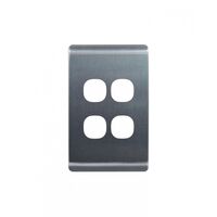 Leopard - Switch Horizontal 4 Gang, 16AX/20A 250V~  White x10 - LESW4G
