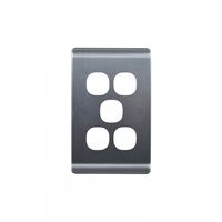 Leopard -u00a0Switch Horizontal 5 Gang, 16AX/20A 250V~  White x5 - LESW5G