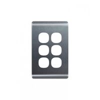 Leopard - Switch Horizontal 6 Gang, 16AX/20A 250V~  White x5 - LESW6G