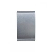 Leopard - Blank Plate & Cover  Brushed Aluminium Cover x10 - LESWPVXGCBA