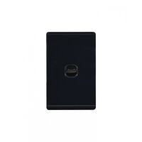 Leopard - Switch Vertical 1 Gang, 16AX/20A 250V~  Black x10 - LESWV1GBK