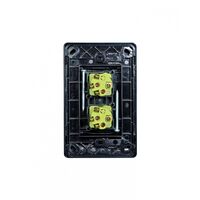 Leopard - Switch Vertical 2 Gang, 16AX/20A 250V~  Black x10 - LESWV2GBK