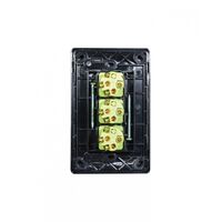Leopard - Switch Vertical 3 Gang, 16AX/20A 250V~  Black x10 - LESWV3GBK