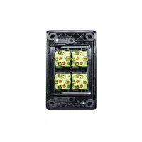 Leopard - Switch Vertical 4 Gang, 16AX/20A 250V~  Black x10 - LESWV4GBK