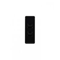 Leopard - Switch Vertical Architrave 2 Gang, 16AX/20A 250V~  White x10 - LESWVA2G