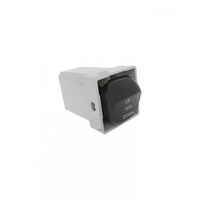 Meerkat -u00a0Switch Mechanism 3-Position 10AX/16A 250V~ Cat's Eye UP/OFF/DOWN  Black x4 - MESWC3UODBK