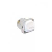 Meerkat -u00a0Switch Mechanism Bell Press Return 10AX/16A 250V~ Cat's Eye  Matt White x5 - MESWCBPRMW