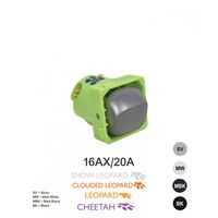 Meerkat - Switch Mechanism 16AX/20A 250V~ Cat's Eye  Silver x50 - MESWCSV