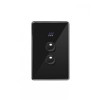 Powermesh -u00a0Multi Purpose Switch 2 Button Maxu00a05AX total, 220-240V 50Hz, 2 or 3 wire auto-sensing (Formerlyu00a0PMPUSWMPV2G)  Black - PMMPS2BK
