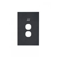 Powermesh -u00a0Multi Purpose Switch 2 Button Maxu00a05AX total, 220-240V 50Hz, 2 or 3 wire auto-sensing (Formerlyu00a0PMPUSWMPV2G)  Clouded Leopard Matt Black Cover - PMMPS2CLCMBK