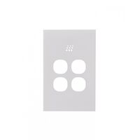 Powermesh -u00a0Multi Purpose Switch 4 Buttonu00a0Maxu00a05AX total, 220-240V 50Hz, 2 or 3 wire auto-sensing (Formerlyu00a0PMPUSWMPV4G)  Clouded Leopard Matt White Cover x1 - PMMPS4CLCMW