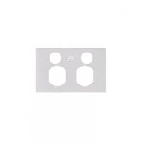 Powermesh - Double Power Point, Switched 2 Gang, 10A 250Vu00a0(formerlyu00a0PMPUPP2GS)  Clouded Leopard Matt White Cover x1 - PMPPCLCMW