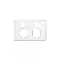 Powermesh - Double Power Point, Switched 2 Gang, 10A 250Vu00a0(formerlyu00a0PMPUPP2GS)  Snow Leopard White Cover x1 - PMPPSNC