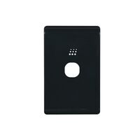 Powermesh - Switch/Dimmer, Vertical/Horizontal, 1 Gang, 10AX 240V, Powermesh Enabled  Leopard Black Cover x1 - PMPUSWV1GLECBK