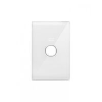 Powermesh - Switch/Dimmer, Vertical/Horizontal, 1 Gang, 10AX 240V, Powermesh Enabled  Snow Leopard White Cover x1 - PMPUSWV1GSNC