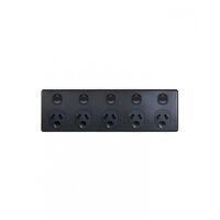 Puma - 5 Gang Fixed Power Point Double Pole 10A 250V  Matt Black  x15 - PUBIG5MBK