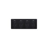 Puma -u00a0Power Point Switched 4 Gang 10A 250V Flush Mount with Custom Mounting Bracket  Black x3 - PUPP4GBK