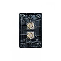 Puma - Switch Vertical 2 Gang, 10AX/16A 250V~  Black x10 - PUSWV2GBK