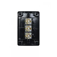 Puma - Switch Vertical 3 Gang, 10AX/16A 250V~  Black x10 - PUSWV3GBK