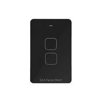 Senoa -u00a0Multi Dimmer Switch 2 Button  Silk Facia Upgrade - Black x1 - SENGSF2BK