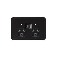 Senoa Simple -u00a0Power Point Auto Switched 2 Gang 10A 250V~ USB Charger Dual Type A & C 5V 3.4A  Black x1 - SENPP2USBAUBK