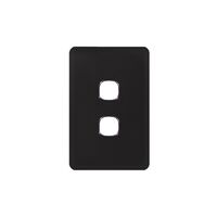 Senoa Simple -u00a0Switch Plate Vertical 2 Gang (Less Mech)  White x10 - SENSWPV2G