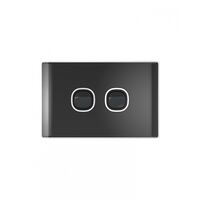 Snow Leopard - Switch Horizontalu00a02 Gang 16AX/20A 250V~, White Cover, White Grid  Black/Black x10 - SNSW2GBB