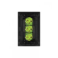 Snow Leopard - Switch Vertical 3 Gang 16AX/20A 250V~, White Cover, White Grid  Black/Black x10 - SNSWV3GBB