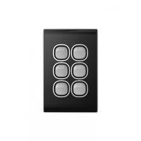 Snow Leopard -u00a0Switch Vertical 6 Gang 16AX/20A 250V~, White Cover, White Grid  White/White x5 - SNSWV6GWW