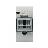 Buffalo -u00a0Enclosure DIN 4 Pole IP66 with LED, Less Back Box  x1 - BU4DINLEDLE