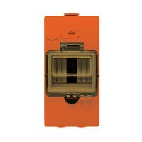 Buffalo -u00a0Enclosure DIN 4 Pole IP66 Chemical Resistant Orange  x1 - BU4DINRO