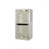 Buffalo - Enclosure Back Box 2 Gang with 32mm & 2 x 25mm Entries  x1 - BUBB2G