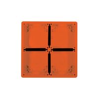 Buffalo -u00a0Enclosure Back Box 4 Gang with 2 x 32mm & 2 x 25mm Entries Chemical Resistant Orange  x1 - BUBB4GRO